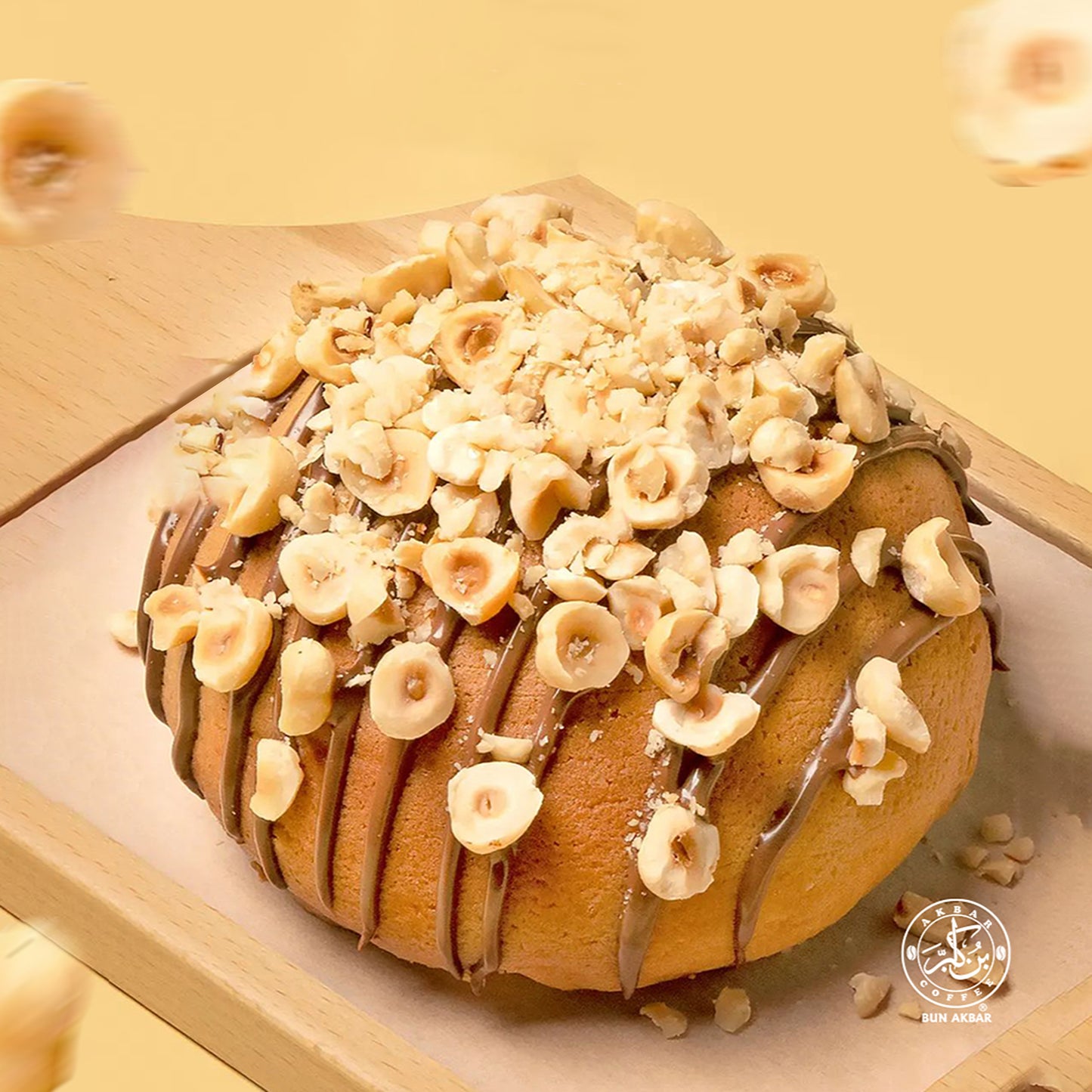 Roti bun with hazelnut