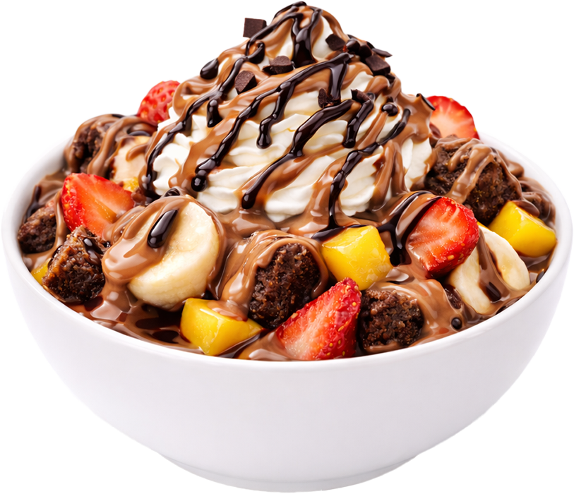 Seasonal Fruits and brownies Bowl